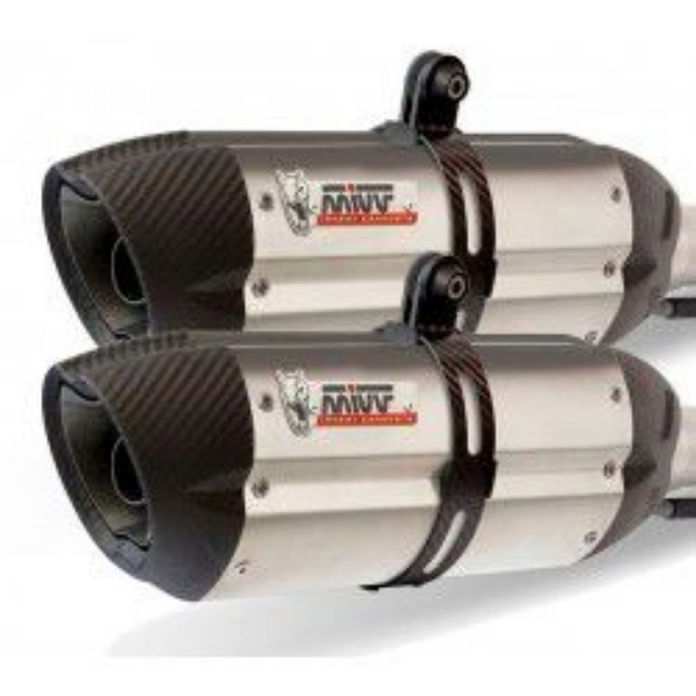 Afbeeldingen van MIVV Suono Steel RVS dempers (set van 2) Triumph Speed Triple 1050 '16-