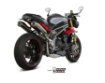 Afbeeldingen van MIVV Ghibli RVS dempers High Up (2 stuks) Triumph Speed Triple 1050 '16-