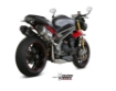 Afbeeldingen van MIVV Speed Edge steel black RVS dempers (set van 2) Triumph Speed Triple 1050 '16-