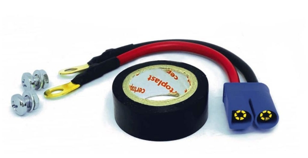 Afbeeldingen van Voertuig aansluitkabel 12cm met EC5 stekker en isolaltietape van Baas BA09B