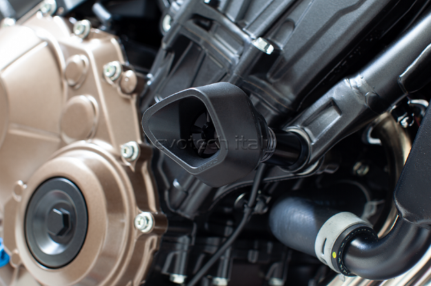 Afbeeldingen van Sliders Evotech Anti-Shock zwart Honda CB650F '17 / CB650R '19-