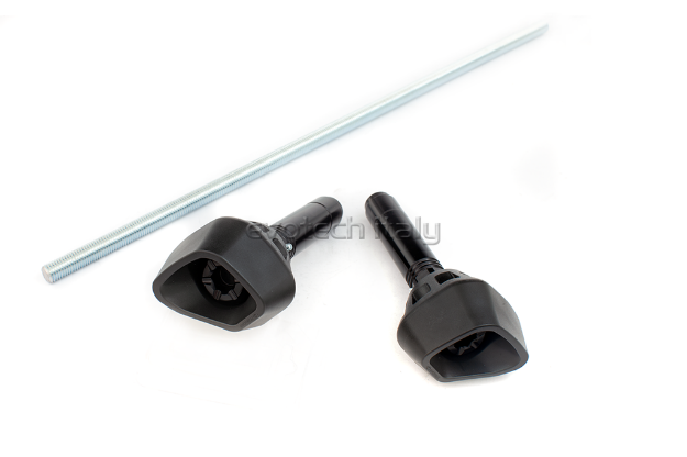 Afbeeldingen van Sliders Evotech Anti-Shock zwart Kawasaki Z125 '18-