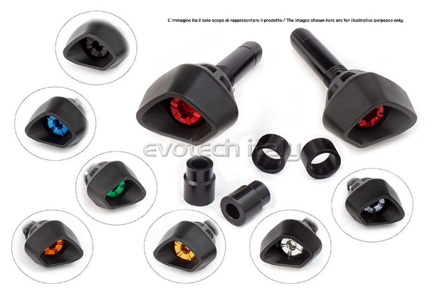 Afbeeldingen van Sliders Evotech Anti-Shock Kawasaki Z750 '04-'06/ Z1000 '03-'06-titanium