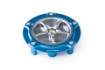 Afbeeldingen van Tankdop Evotech met schroefdop Honda (diverse modellen) blauw/titanium