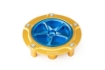 Afbeeldingen van Tankdop Evotech met schroefdop Honda (diverse modellen) goud/blauw