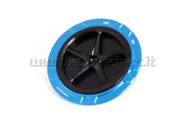 Afbeeldingen van Tankdop met schroefdop van Evotech voor Aprilia / Ducati / MV Agusta blauw/matzwart