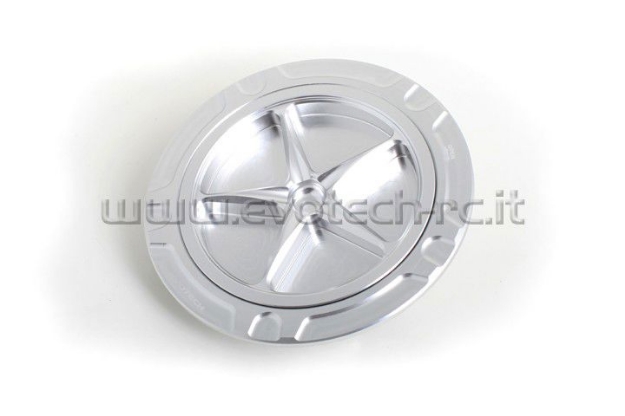 Afbeeldingen van Tankdop met schroefdop van Evotech voor Aprilia / Ducati / MV Agusta zilver/zilver