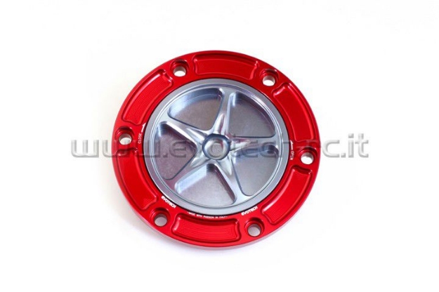 Afbeeldingen van Tankdop met schroefdop Evotech diverse Aprilia / KTM / MV Agusta / Triumph (ATB2) rood/titanium