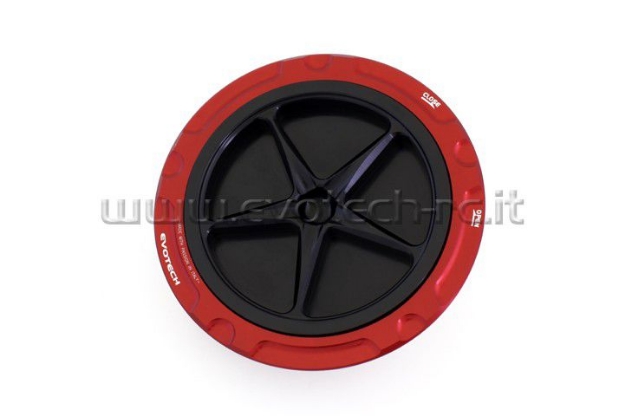 Afbeeldingen van Tankdop met schroefdop van Evotech voor de BMW S1000RR 2009- rood/zwart