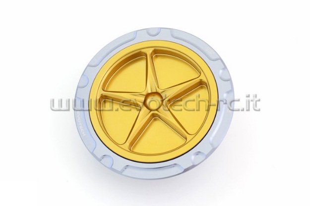 Afbeeldingen van Tankdop met schroefdop van Evotech voor de BMW S1000RR 2009- titanium/goud