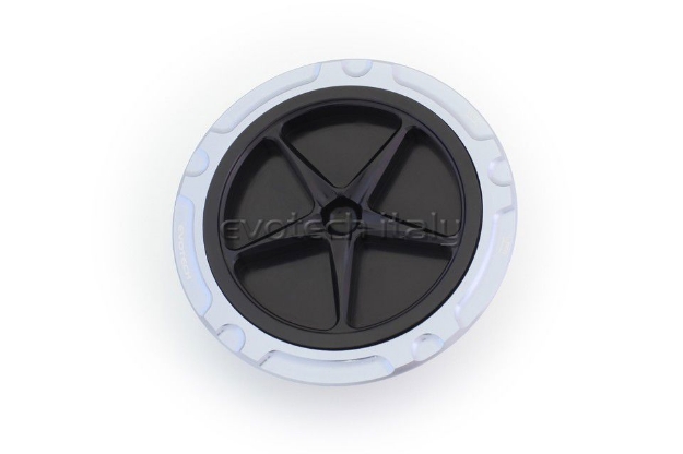 Afbeeldingen van Tankdop met schroefdop Evotech BMW R Nine T/ 1200 Scrambler '14- titanium/zwart