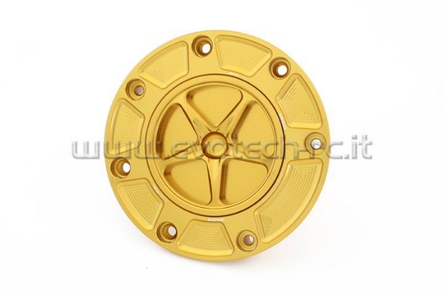 Afbeeldingen van Tankdop met schroefdop Evotech Honda goud/goud