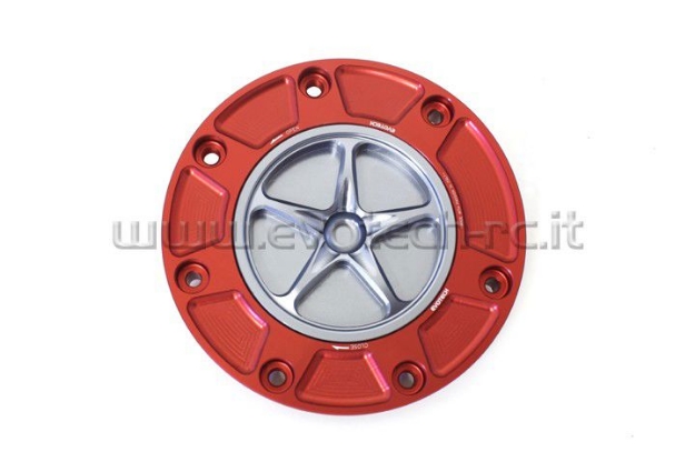 Afbeeldingen van Tankdop Evotech met schroefdop Kawasaki rood/titanium