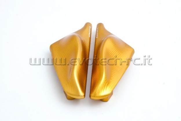 Afbeeldingen van Spiegelafdekplaatjes Evotech Ducati 899/1199 Panigale-Goud