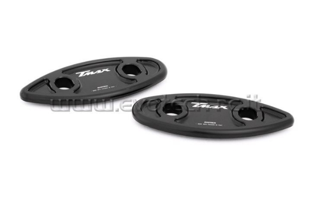 Afbeeldingen van Spiegelafdekplaatjes Evotech Yamaha XP500 T-MAX -2007-Zwart