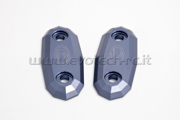 Afbeeldingen van Spiegelafdekplaatjes Evotech Suzuki GSX-R600/750 '06-/ GSX-R1000 '05--Titanium