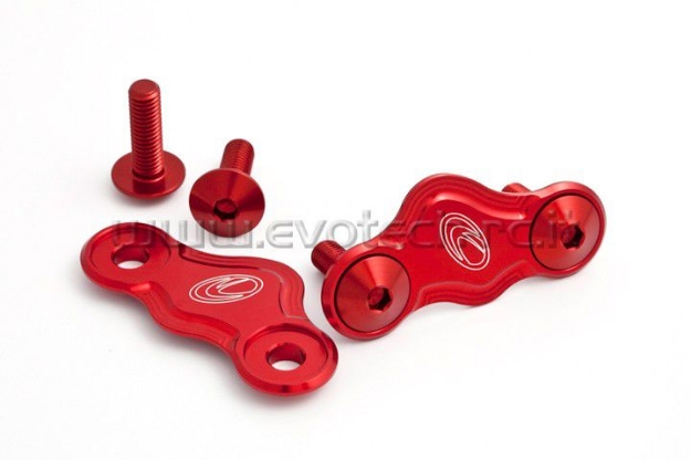 Afbeeldingen van Spiegelafdekplaatjes Evotech Aprilia RSV4 2009--Rood