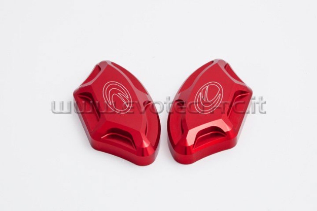 Afbeeldingen van Spiegelafdekplaatjes Evotech Yamaha YZF-R6 2008-2013-Rood