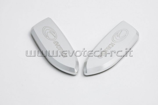 Afbeeldingen van Spiegelafdekplaatjes Evotech BMW S1000RR 2009-/ Yamaha R1 2009--Zilver