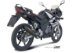 Afbeeldingen van MIVV RVS systeem met X-Cone Black demper Honda CBR125R ’04-10