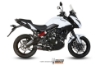 Afbeeldingen van MIVV 2-1 systeem met carbon ovaal demper en carbon end cap Kawasaki Versys 650 '15-