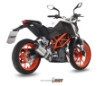 Afbeeldingen van MIVV compleet systeem met Suono Steel RVS demper KTM 390 Duke '13-