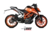 Afbeeldingen van MIVV X-M1 Black RVS KTM Duke 125/390 / RC 125/390 '17-