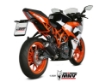 Afbeeldingen van MIVV X-M1 Black RVS KTM Duke 125/390 / RC 125/390 '17-