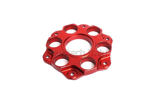 Afbeeldingen van Tandwieldrager aluminium Evotech Triumph Speed Triple 1200 RS '21- -rood