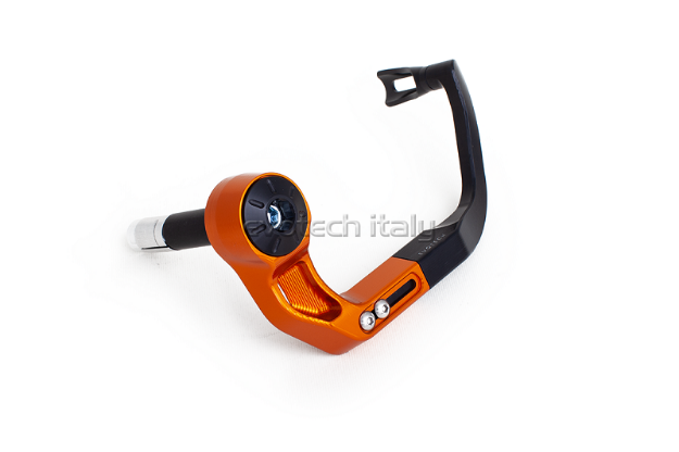 Afbeeldingen van Hendel protector rem aluminium Evotech universeel -oranje 16mm