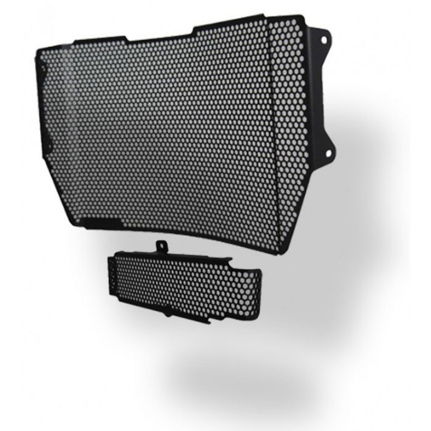 Afbeeldingen van Radiatorcover set zwart Evotech Performance Triumph Speed Triple 1050 '16-17