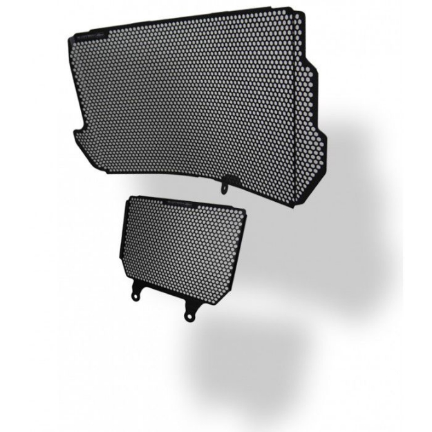 Afbeeldingen van Radiatorcover set zwart Evotech Performance Yamaha R1 '15-19