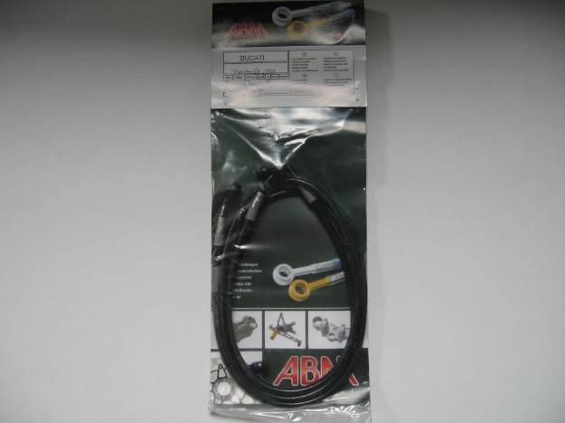 Afbeeldingen van Stahlflex remleidingset voorzijde 1-delig + koppeling Ducati M600 '93-99 / M750 '96-99