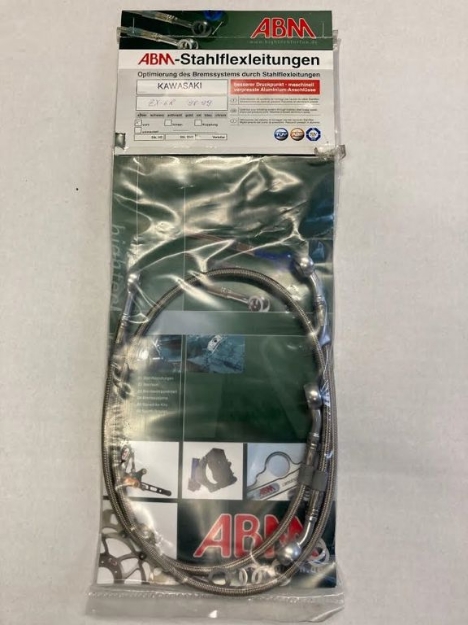 Afbeeldingen van Stahlflex remleidingset voorzijde 2-delig Kawasaki ZX6-R '98-99