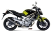 Afbeeldingen van MIVV Oval titanium demper met carbon cap (small) Suzuki Gladius SFV650 '09-