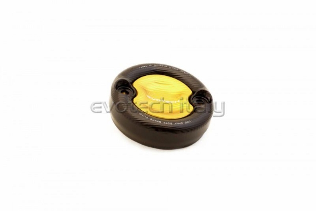 Afbeeldingen van Remvloeistofreservoircover Evotech voor diverse Ducati / Husqvarna modellen -goud