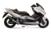 Afbeeldingen van MIVV compleet systeem met steel black GP demper Yamaha T-MAX 500 '08-'11