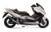 Afbeeldingen van MIVV compleet systeem met steel black GP demper Yamaha T-MAX 500 '08-'11