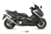 Afbeeldingen van MIVV compleet systeem met Speed Edge black steel RVS demper Yamaha T-MAX 530 '12-'16
