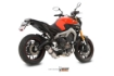 Afbeeldingen van MIVV compleet systeem met oval titanium demper met carbon cap Yamaha MT-09 '13-20