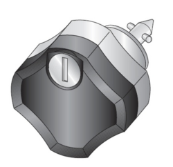 Afbeeldingen van Afsluitbare Hepco & Becker Lock-it slot ZONDER cilinder/sleutel