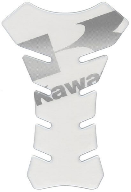 Afbeeldingen van Tankpad transparant met Kawasaki logo zwart
