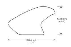 Afbeeldingen van Tank protector/grip stickers zwart Puig BMW R1200GS ’13-18 / Rally / Exclusive ’17-18