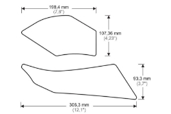 Afbeeldingen van Tank protector/grip stickers zwart Puig diverse Ducati Multistrada modellen