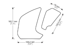 Afbeeldingen van Tank protector/grip stickers zwart Puig Yamaha MT-07 ’18-