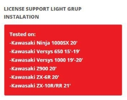 Afbeeldingen van Kentekenplaatverlichting kabel diverse Kawasaki modellen