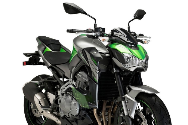 Afbeeldingen van Side Spoiler Downforce van Puig voor de Kawasaki Z900 '17-'19 -groen
