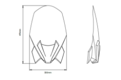 Afbeeldingen van Vervangingsruit naked bike Puig BMW F900R '20- (voor model zonder originele steun) licht getint