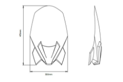 Afbeeldingen van Vervangingsruit naked bike TOURING Puig BMW F900R '20- -zwart