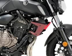 Afbeeldingen van Side Spoiler Downforce rood van Puig voor de Yamaha MT-07 '18-20
